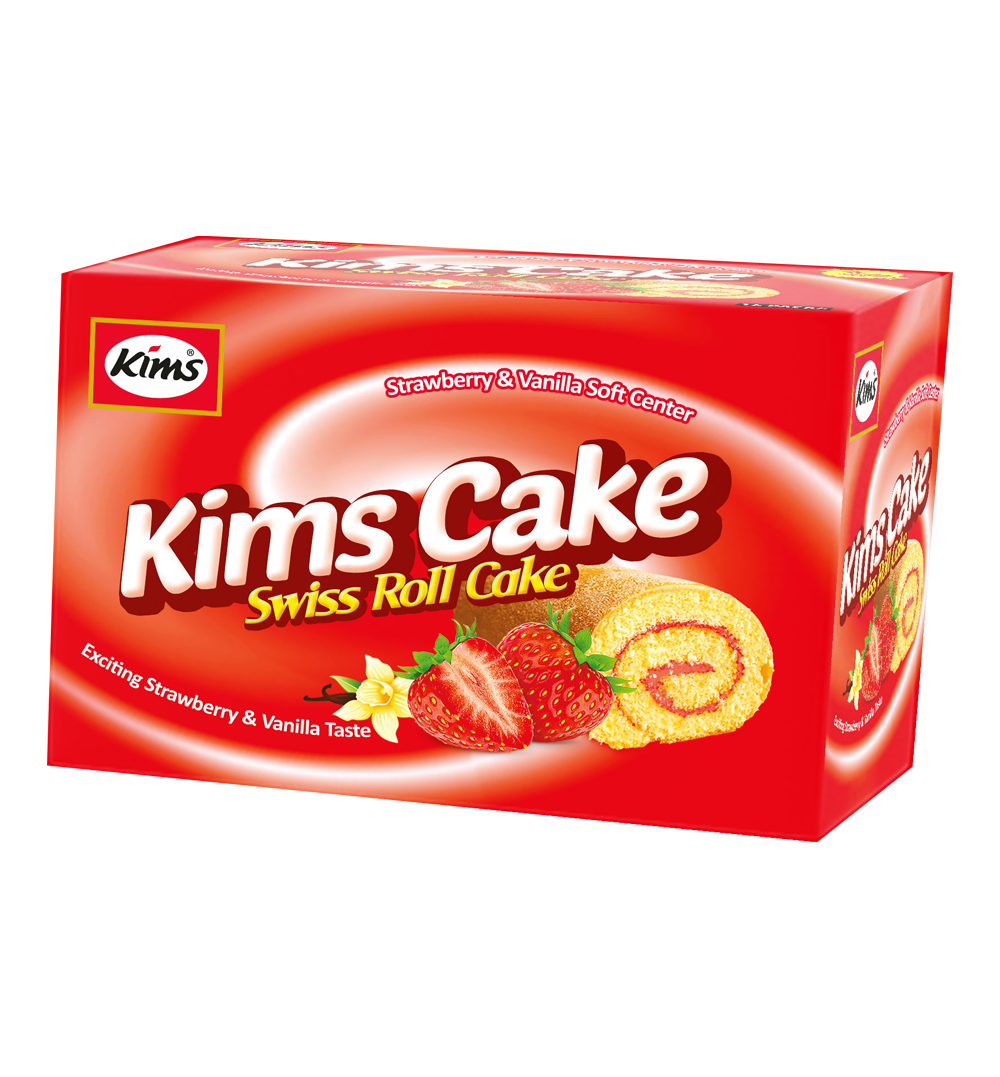 Swiss Roll Cake Strawberry & Vanilla