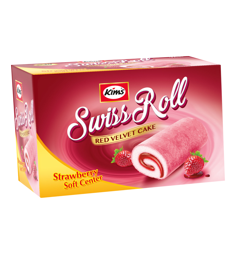Swiss Roll Red Velvet Cake Strawberry